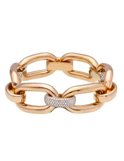 LJ ROMA collezione Diamanti bracciale "a maglie" in oro rosa e diamanti 1.91ct - 267526