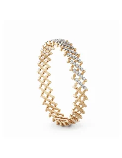 Serafino Consoli BREVETTO2 Anello-Bracciale - 7 righe middle half - 2 punti CT - S.RB 7MH2 RWG WD